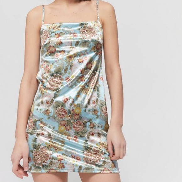 Urban Outfitters Dragon Sateen Mini Slip Dress - Picture 1 of 3